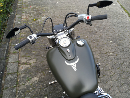 LENKER Roadster 1" (1 ZOLL) 810/80/170 mm / ALU - mattblack / ABE