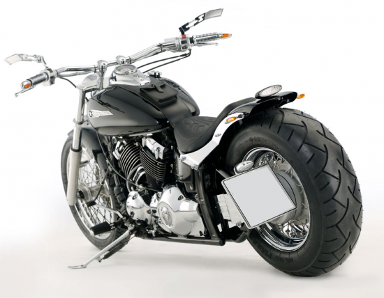 Preview: MB - HECKFENDER Stahlblech / inkl. Fenderstruts - schwarz / Yamaha XVS 650 / Tüv