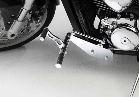 MB vorverl. Fußrasten / 15 cm / Ness Style gefräst / schwarz / SUZUKI C 1800 Intruder / Tüv