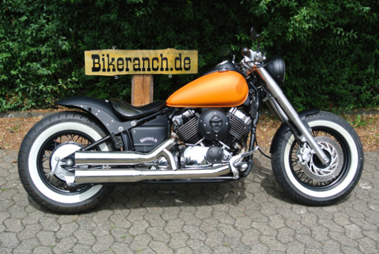 BR Fenderstruts / Schutzblechhalter / glatt / black / Yamaha XVS 650 / jedes Baujahr / ohne Tüv-Gutachten