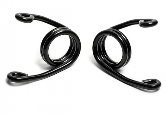 Schwingsattel - 3" Sitzfedern Hairspring - links + rechts / universal / schwarz