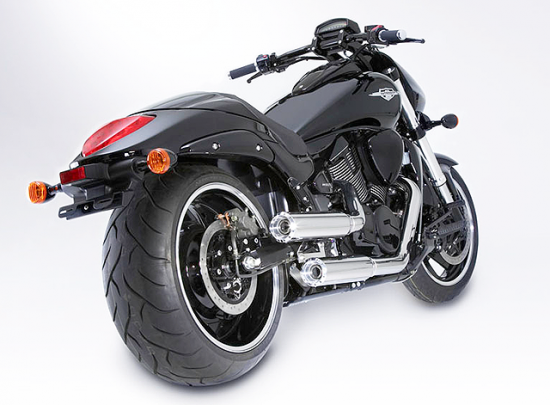 Preview: MILLER - El Dorado - silber - Komplettanlage - mit KAT / Suzuki M 1800 R + R2 + RT / EG-BE