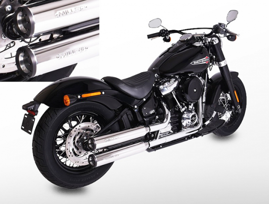 MILLER 2-2 / silber / Harley Softail Slim / SlipOn / 107 CUI - MW8 / EG-BE
