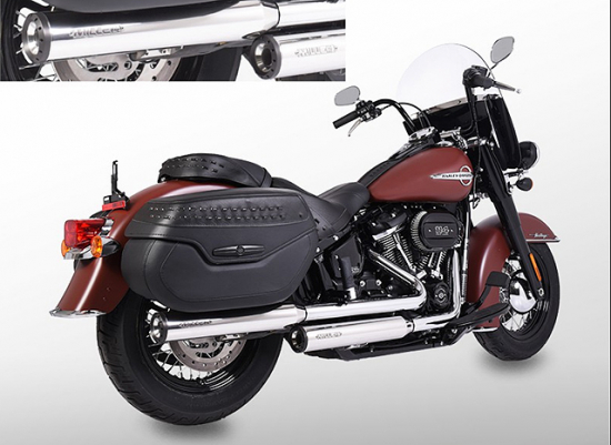 SALE: MILLER - Destiny - silber - 2-2 - SlipOn -Euro 5 / HD Softail / 107 - 114 - 117 cui - ab 2021/ EG-BE