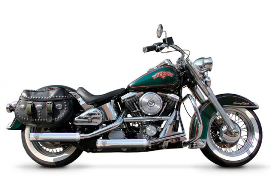 PENZL - Retro Line Auspuffset verstellb. / chrom / Harley Softail Deluxe / 07-16 /ABE