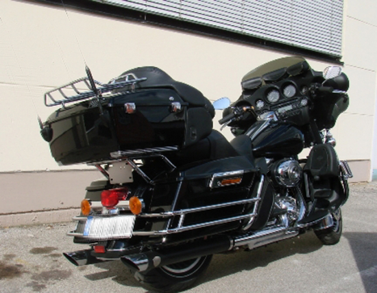 PENZL - Retro Line Auspuffset / 100mm / verstellb. / schwarz / HD Touring / bis 2003 / EG-BE