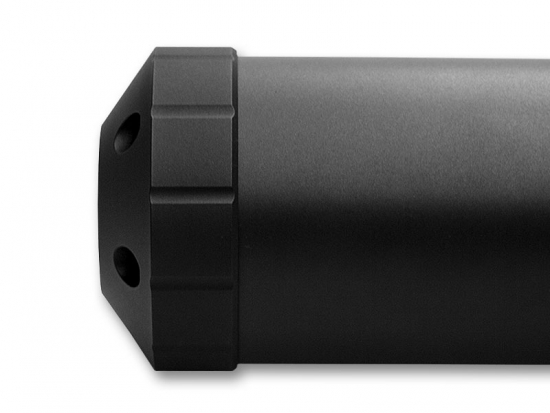 PENZL- Retro - Endkappe GUN - Set / 80 mm / schwarz / Einzelbestellung für Retro-Auspuff