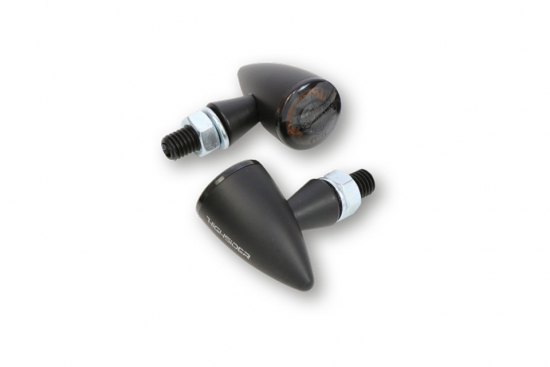 Apollo Bullet - LED Blinker / schwarz - dunkles Glas / Paar / E-Zeichen