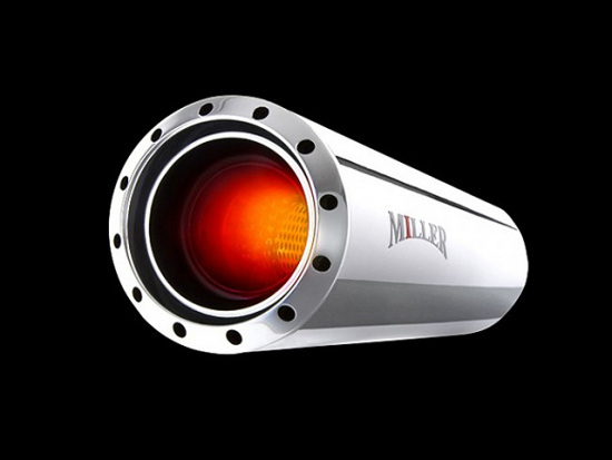 Preview: MILLER 2-2 / silber / EURO4 / Harley Softail MW8-Modelle ST1 / SlipOn Auspuff BRONCO / ABE