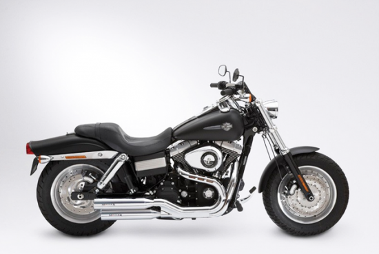 MILLER - UTAH II - 2-2 / silber / Harley FAT BOB / SlipOn Auspuffanlage / ABE