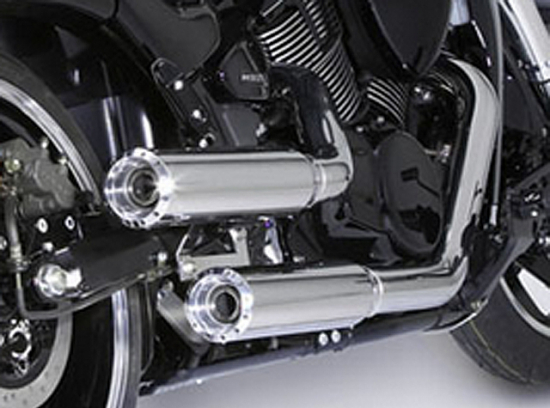 MILLER 2-2 / silber / EURO4 / Harley Softail MW8-Modelle ST1 / SlipOn Auspuff BRONCO / ABE