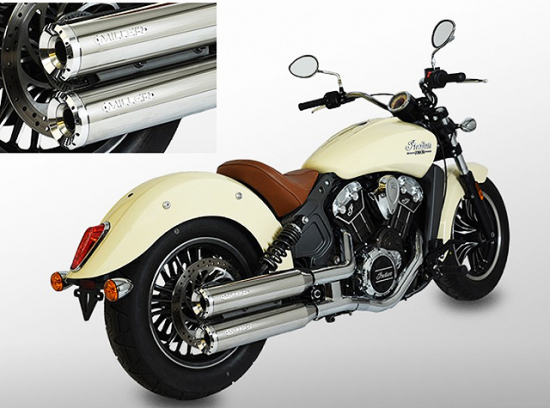 SALE: MILLER  YUMA III - SlipOn / silber poliert / Indian Scout Rouge - 1133 ccm / Eu 5 / EG-BE