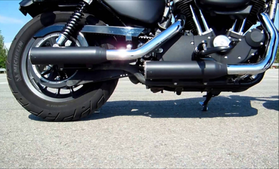 MILLER - Nebraska II - 2-2 / black / Harley DYNA LOW RIDER / 103 cui / EURO 4 / SlipOn Auspuffanlage / EG-BE