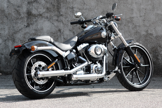 Preview: PENZL Retro Line Auspuffset / verstellbar / fein gebürstet / Harley BREAKOUT & ROCKER / 08-16 / EG-BE