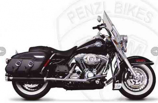 Preview: SALE: PENZL - Retro Line Auspuffset / 80 mm / verstellb. / schwarz / HD Touring / bis 2003 /ABE