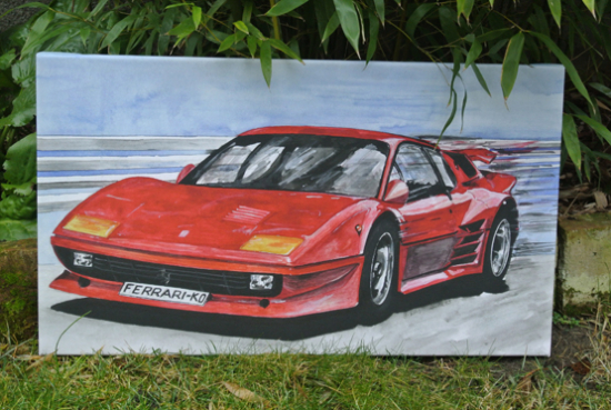 HELDERHEIT - Kunstdruck FERRARI RED / Alu Dibond / limitiert / 80 x 40 cm