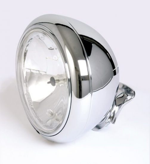 PW SCHEINWERFER / FAT HD-Style 7" / Chrom / klares Glas / E-gepr.