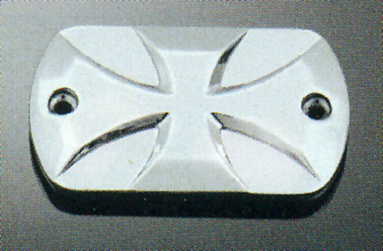 HH BREMSDECKEL Mastercover "IRON CROSS" - YAMAHA XVS 650 / 1100 / 950 / 1300 - Chrom