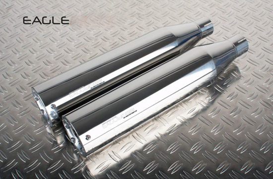 Vorführer: EAGLE IRON SlipOn / Suzuki VS 750 / 800 /straight cut / Edelstahl silber /  EG-ABE