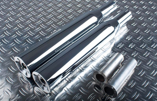 Vorführer: EAGLE IRON SlipOn / Suzuki VS 750 / 800 /straight cut / Edelstahl silber /  EG-ABE