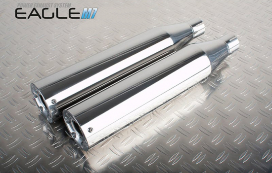 Sound-Sale: EAGLE IRON - SlipOn / straight cut / Edelstahl silber / ohne Kat / Suzuki VL / M 800 / bis 2005 / EG-ABE
