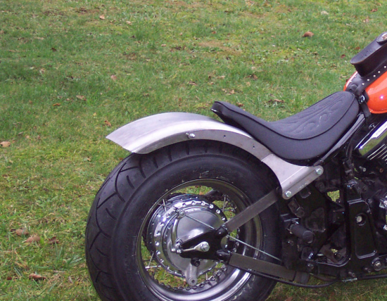 MB HECKFENDER Stahlblech - roh / inkl. Fenderstruts - schwarz-glanz / Kawasaki VN 800 / Tüv