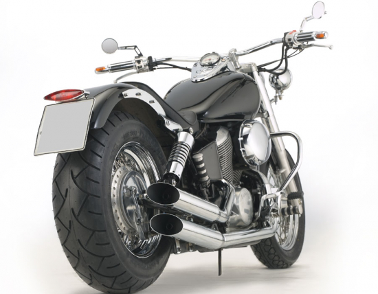 MB - HECKFENDER Stahlblech roh / inkl. Fenderstruts - chrom / Honda VT 750 C2 + Black Widow / RC44 - RC48 / Tüv