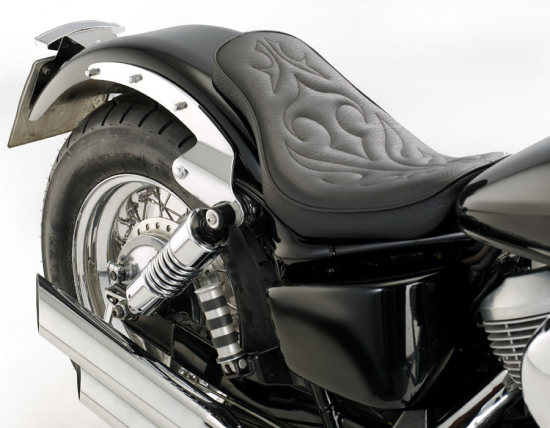 MB - HECKFENDER Stahlblech roh / inkl. Fenderstruts - chrom / Honda VT 750 C2 + Black Widow / RC44 - RC48 / Tüv