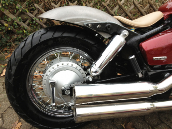 Sale: Falcon Double Groove Komplettanlg. - ohne Kat / poliert / HONDA VT 750 Shadow / 2004 - 2007 / ABE