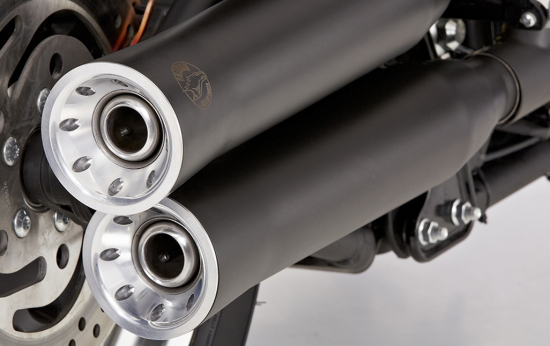 Preview: FALCON Double Groove SlipOn / poliert / HD Sportster XL 883/1200 / ab 2014 / EG-BE
