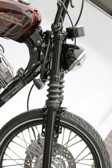 TB - Fork brace / breit / chrom / Harley - Davidson - Wide Glide Gabeln / mit 19" bis 21" Vorderrad