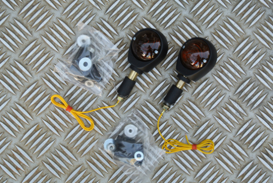 PW Lenkerenden - Blinker BULLIT / schwarz / getöntes Glas / 1 Paar / E-geprüft