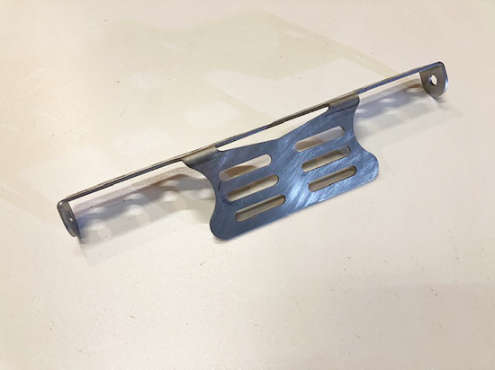 Nur bei uns: BR - Blinkerhalter - universal - vorn / Stahlblech roh / ohne Blinker