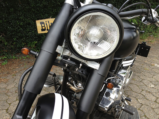 Nur bei uns: BR - Blinkerhalter - universal - vorne / stabiles Stahlblech / schwarz / inkl. Blinker !