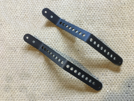 BR - Bobber - Heckfender - Struts (li + re) Steel - HOLE - schwarz beschichtet - universal - gebogene Form - ca 32 cm
