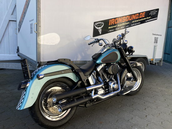BR - Custom - Gepäckträger / HD Softail ( ausser Breakout / Fat Boy / FXDR ) Original - Heck / 08 - 17   / Steel schwarz