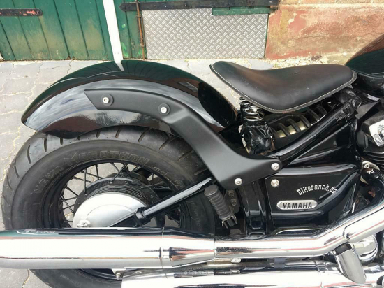 Nur bei uns: BR - Schwingsattel - Echtleder Kompl.-Set / Vintage / Yamaha XVS 650 / alle Heckfender