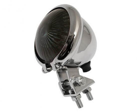 Led - Rücklicht - "Bates Style" / chrom - dunkles Glas / E-gepr.