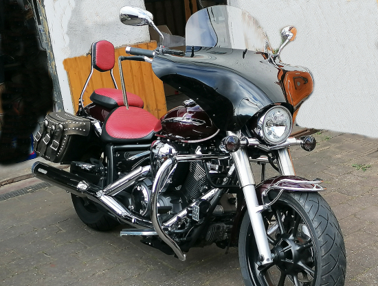 Neu: BATWING - Windshield  - Frontverkleidung / Kawasaki VN 1500 Classic - Tourer / ABE