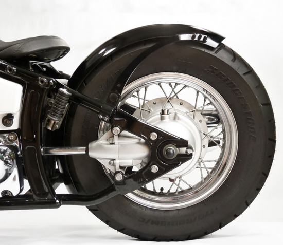 BR - Bobber - Mitschwing - Heckfender - Kit - Yamaha XVS 650 - 1100 + universal / 200 b / Stahlblech schwarz