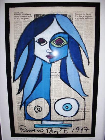 R.Britto - Deep Blue - Britto-Druck auf Künstlerpapier / inkl. toller Rahmung / limitiert / signiert / eine von 180 / 76 x 96 x 5 cm