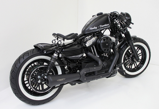 CW - HD-Heckfender Sportster - "Oldschool" / ABS - schwarz - lackierfähig / ab 2004