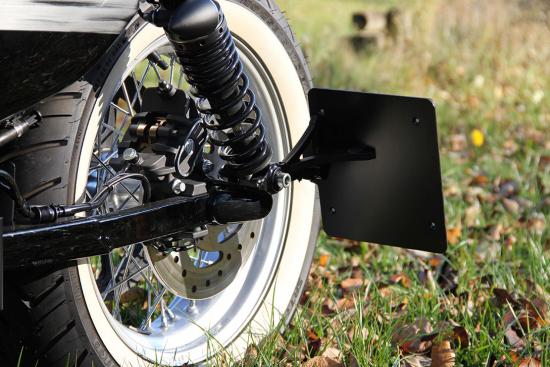 CW - seitl. Kennzeichenh. Kompl.-Set - black / HD Sportster ab 2000 / inkl. Einschubrahmen / TÜV