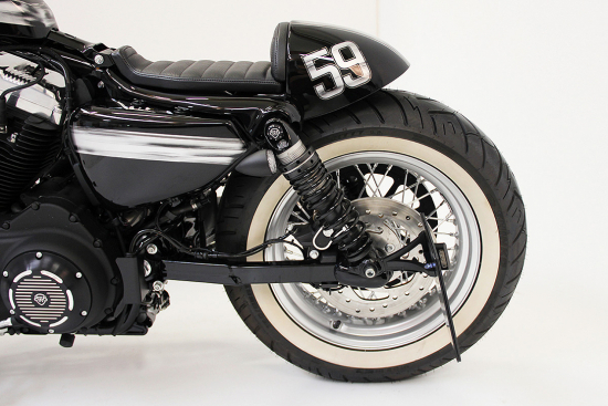 CW - seitl. Kennzeichenh. Kompl.-Set / black / HD Sportster ab 2000 / TÜV