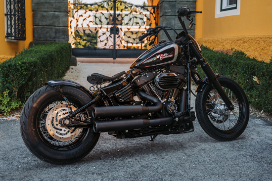 CW - Heckfender - Old School - Softail / ABS - schwarz - glänzend / Street Bob & Standard - ab 2018 / Tüv