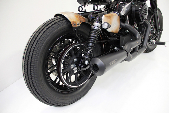 CW - HD-Heckfender - Sportster - "Mitschwingheck" / ABS - schwarz - lackierfähig / ab 2004 / Tüv