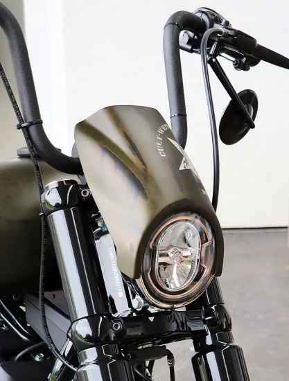 CW - Scheinwerfermaske Custom - schwarz glänzend / Harley Softail - Street Bob + Standard  ab 2018