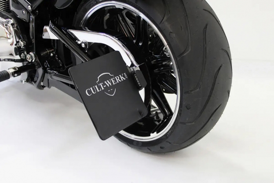 CW - seitl. Kennzeichenh. Kompl.-Set - black / HD Softail - Modelle ab 2018 / TÜV