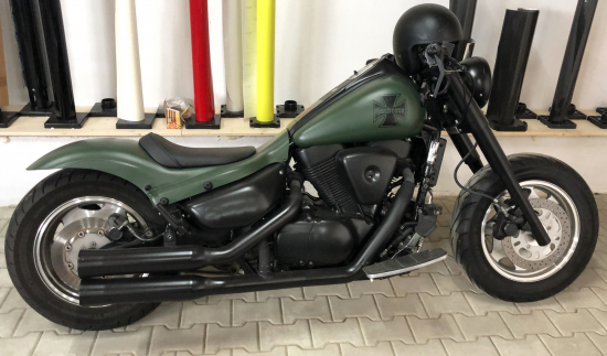 Nur bei uns: BLACK - SALE: Falcon Double Groove / Komplettanl. / ohne Kat / ceramic schwarz / Suzuki VL 1500 Intruder / bis 2006 / EG-BE