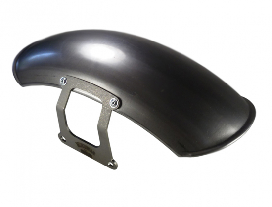 BR Frontfender univers. + Kawasaki VN 900 Classic - "Steel raw" Roadkiller "fat shorty" kurz / mit Halterung / gebördelt